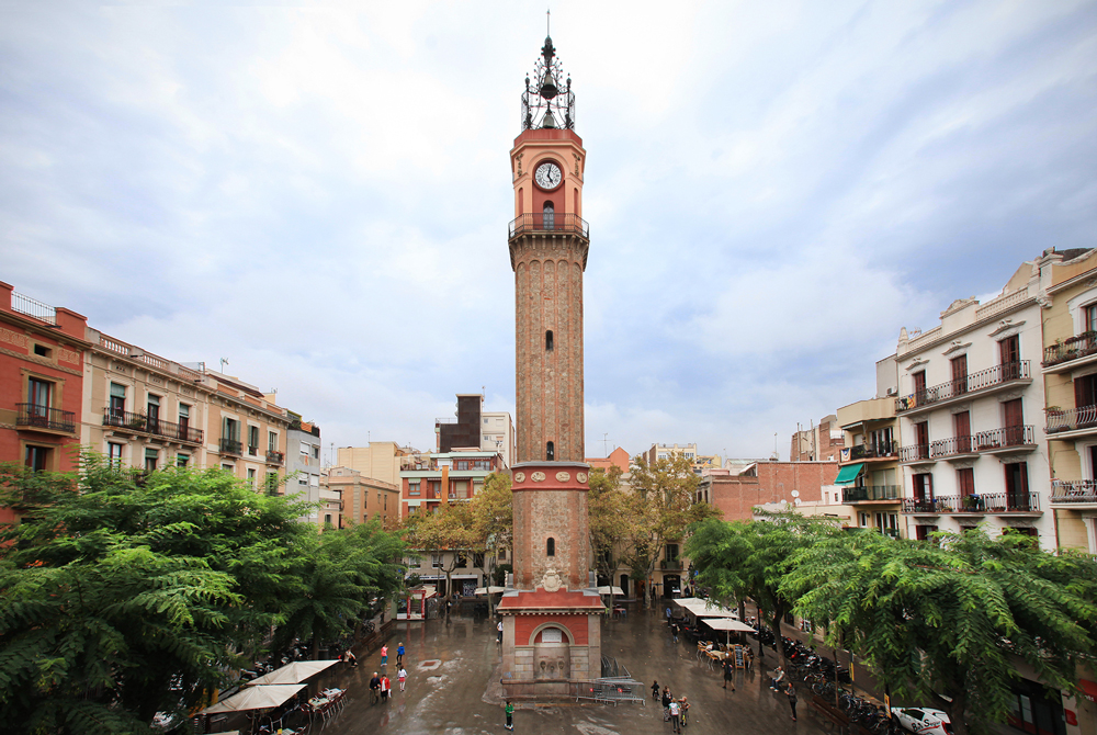 Plaça de la Vila en el barrio de Gracia de Barcelona