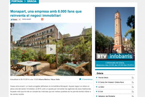 Reportatge sobre Monapart emés al Infobarris de Barcelona Televisó