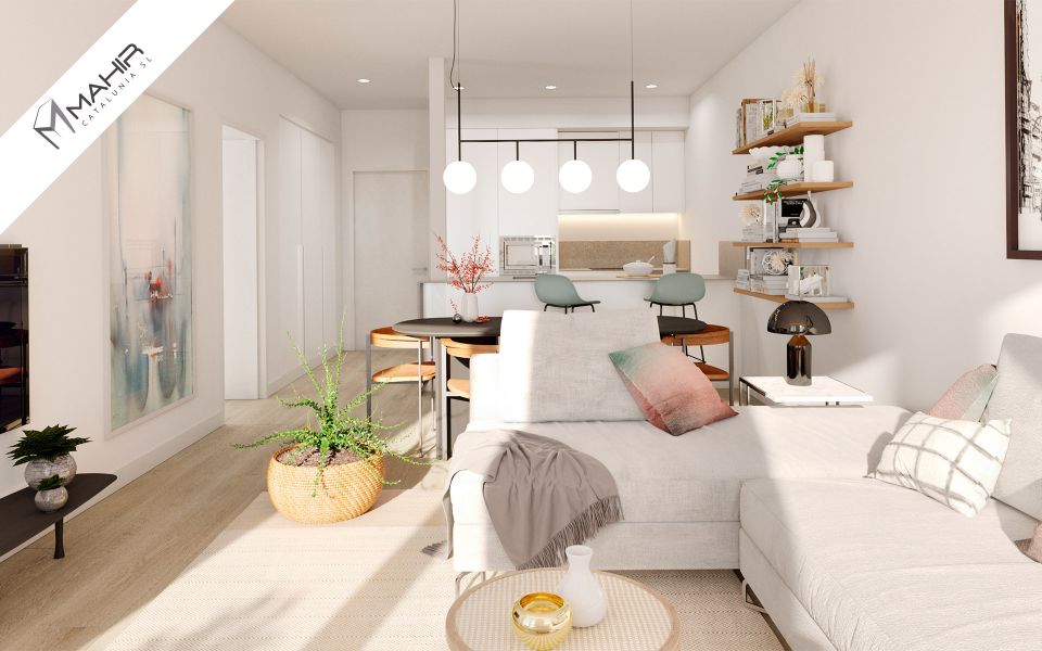 New Construction Duplex With One Bedroom And Rooftop Swimming Pool In Sants Badal Monapart