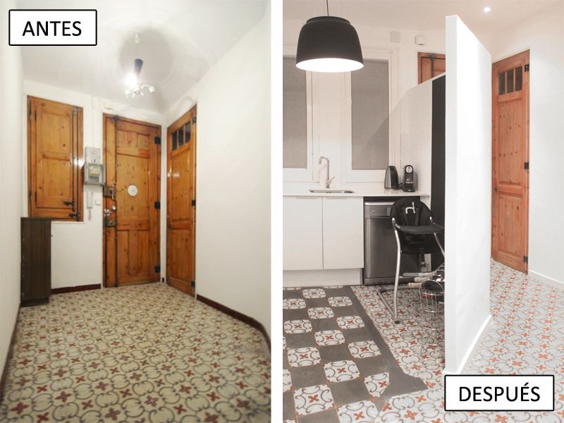 El antes y el después de una vivienda típica del Eixample barcelonés | Monapart