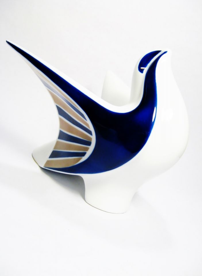 Sargadelos figura de ave de cerámica