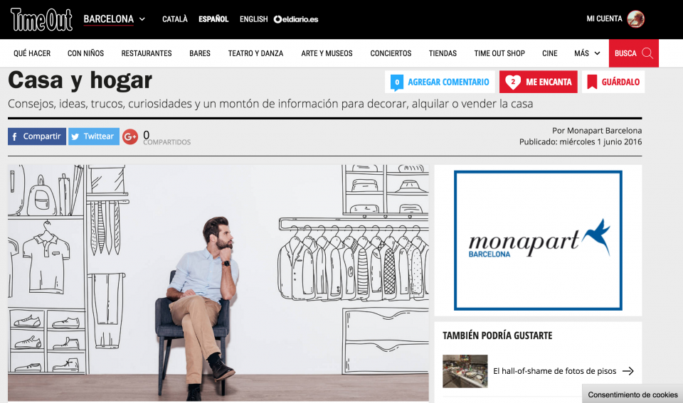 Time Out y Monapart Barcelona, nueva colaboración | Monapart