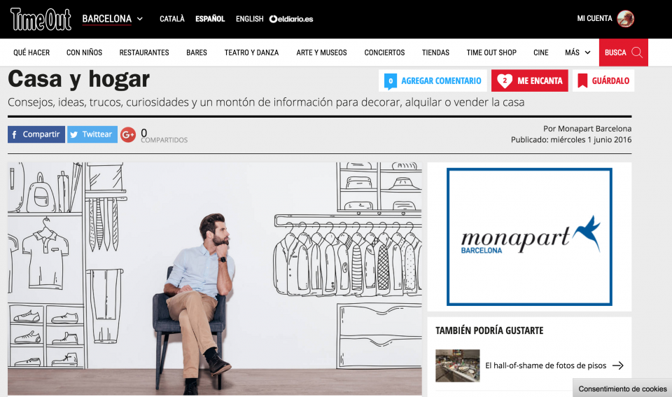 Time Out y Monapart Barcelona, nueva colaboración