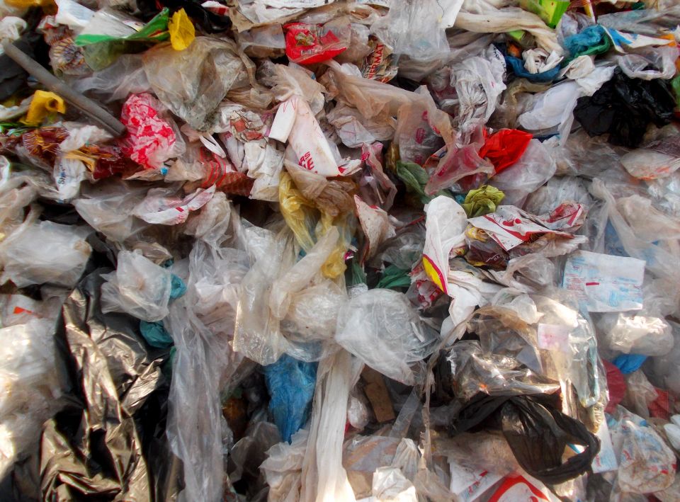 Bosses de plàstic residus contaminants