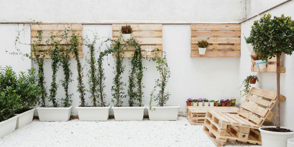 muebles de jardín hechos con palés